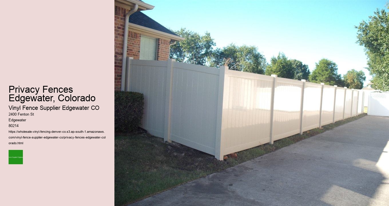 Privacy Fences Edgewater, Colorado