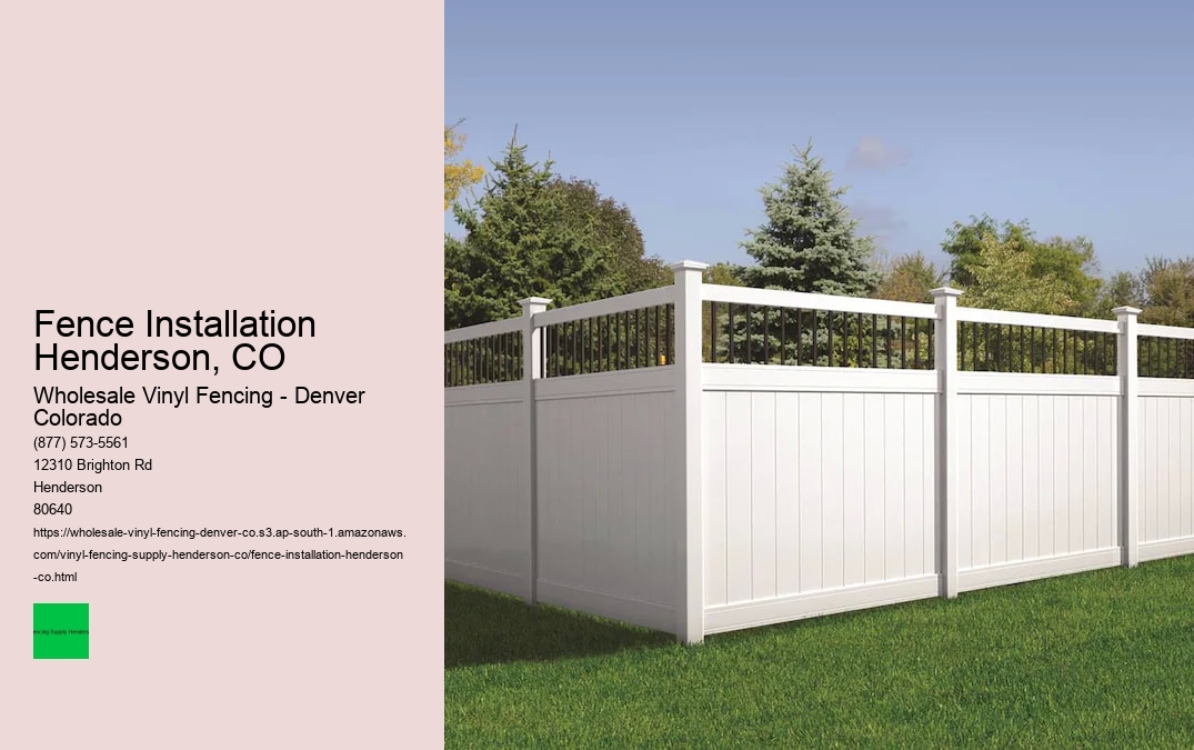Fence Installation Henderson, CO