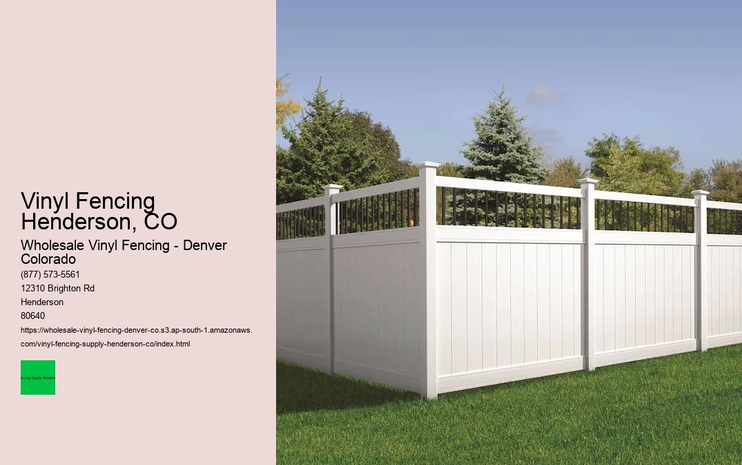 Vinyl Fencing Henderson, CO